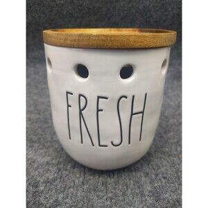 Rae Dunn "FRESH" White With Black Letters Cellar Container Artisan Collection